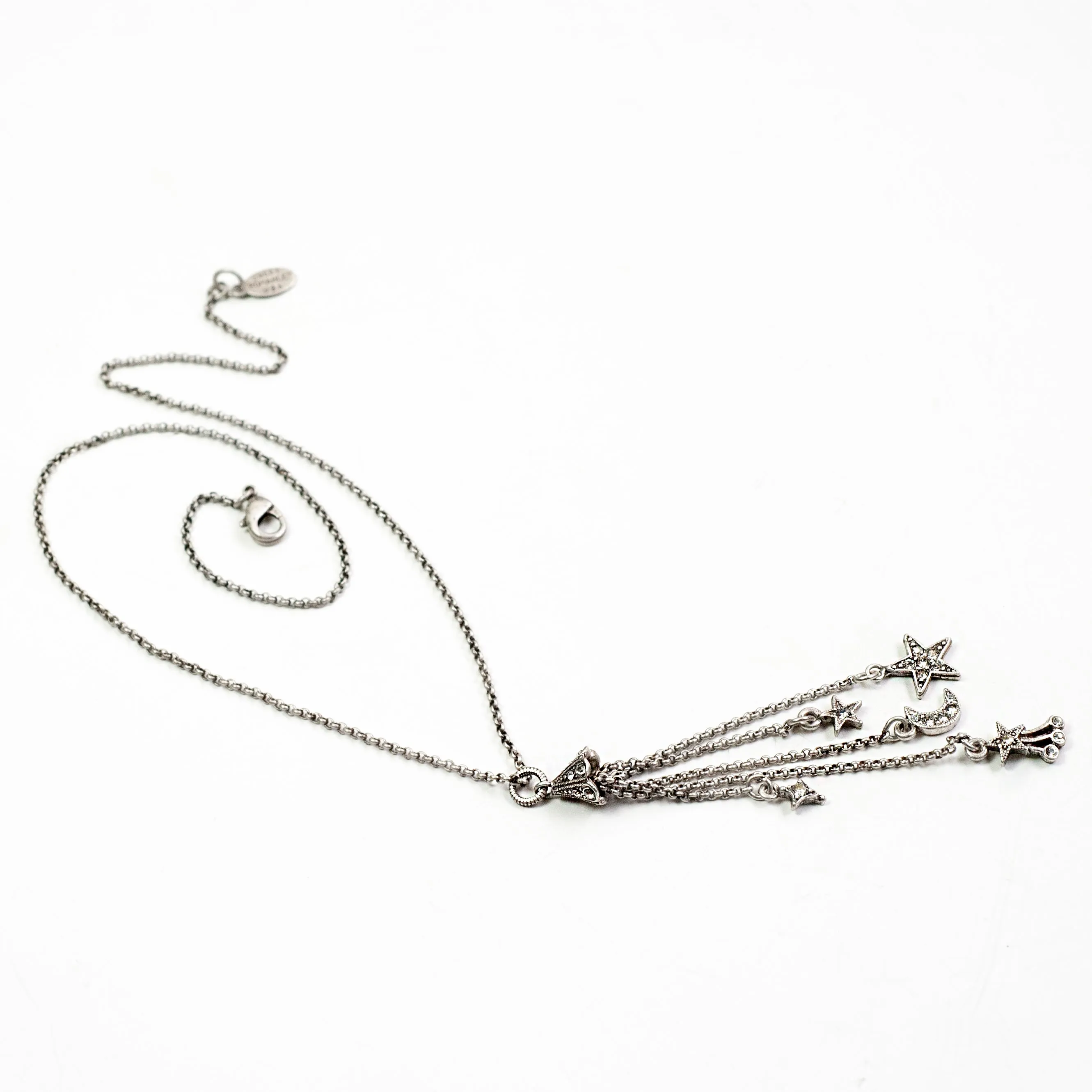 Moon & Star Delicate Tassel Necklace N1630 sold by Sweet Romance product image thumbnail 2
