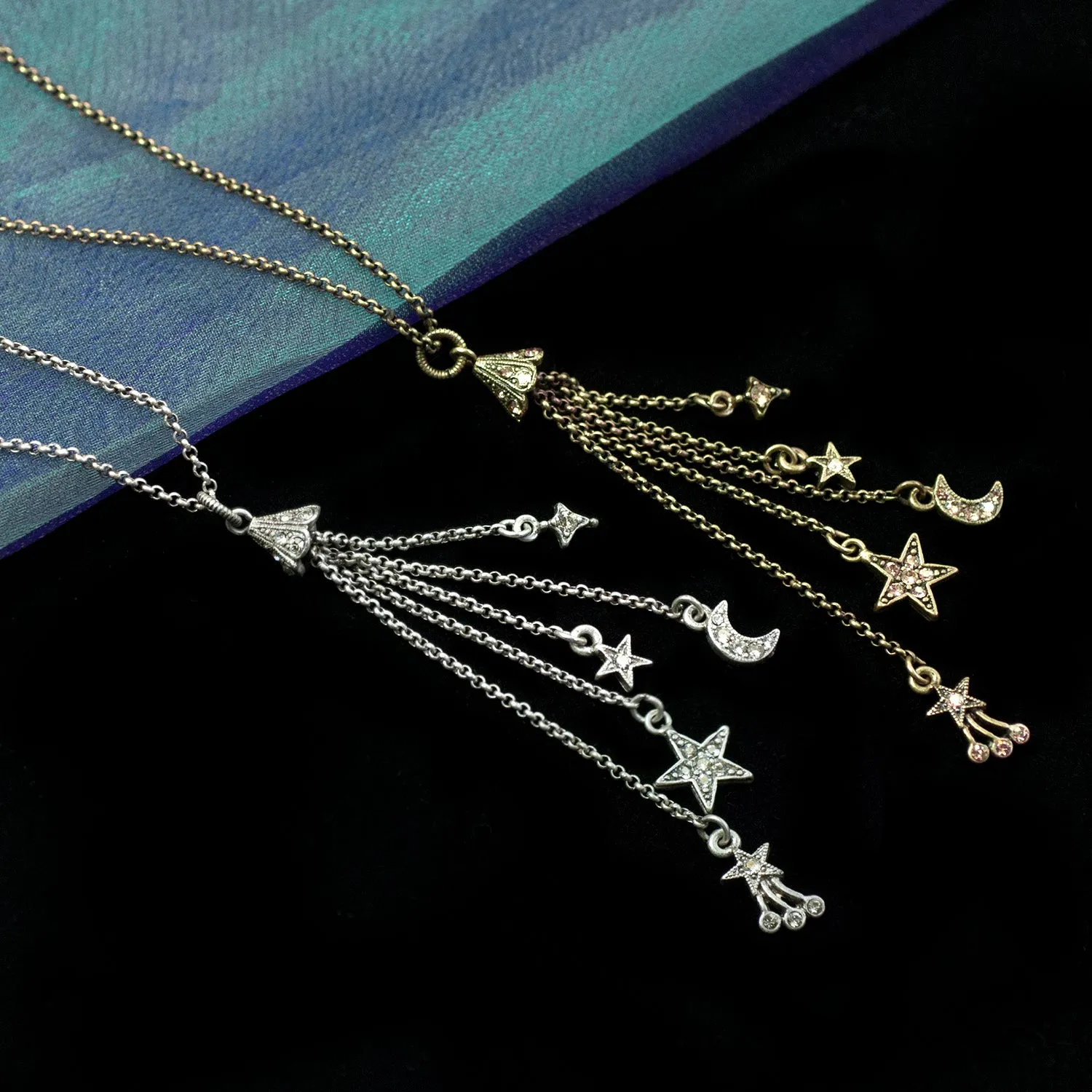 Moon & Star Delicate Tassel Necklace N1630 sold by Sweet Romance product image thumbnail 5