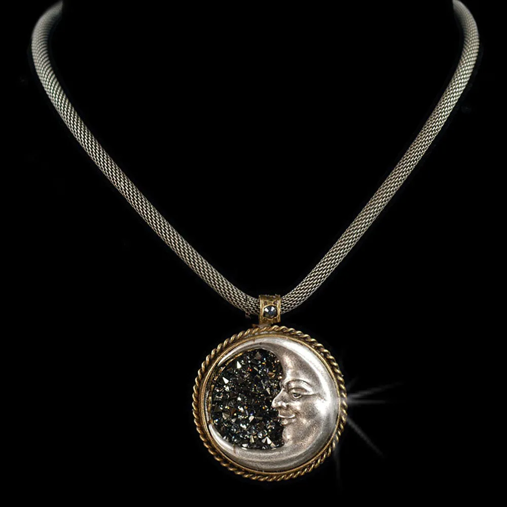 Crescent Silver Moon Necklace by Sweet Romance N1282 sold by Sweet Romance product image thumbnail 3
