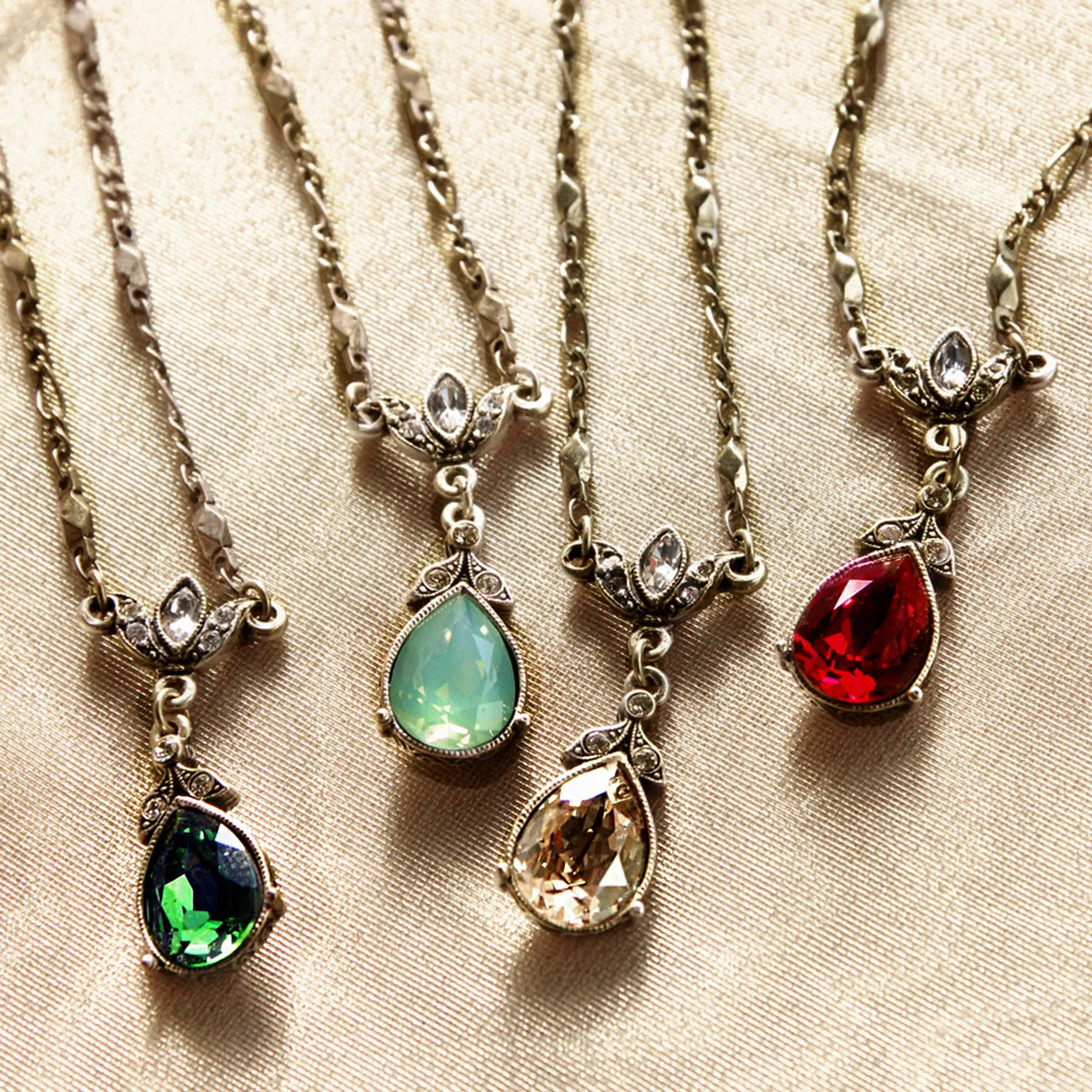 Crystal Pear Lavaliere Necklace N1170 sold by Sweet Romance product image thumbnail 4