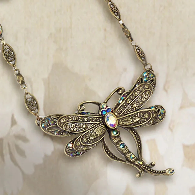 Iridescent Dragonfly Necklace sold by Sweet Romance