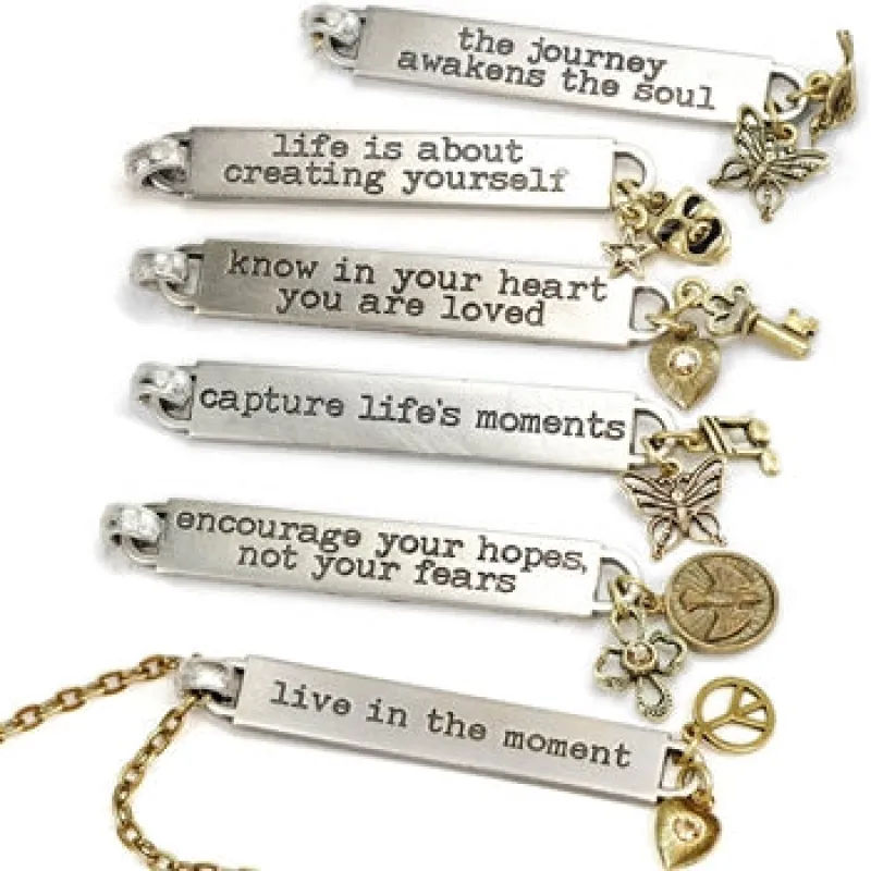 Inspirational Message Bar Necklaces N1254-65 sold by Sweet Romance