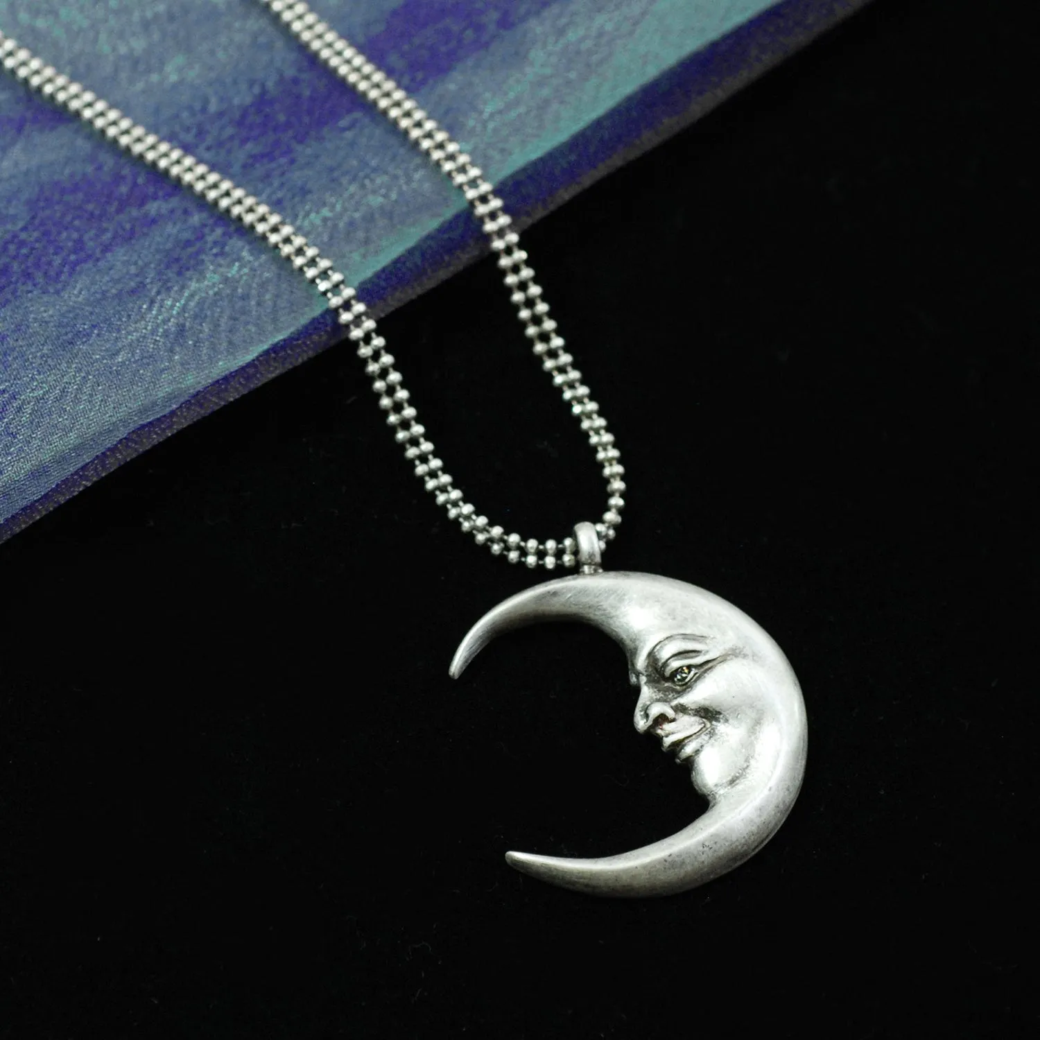 Man in a crescent Moon Necklace N1638 sold by Sweet Romance product image thumbnail 4