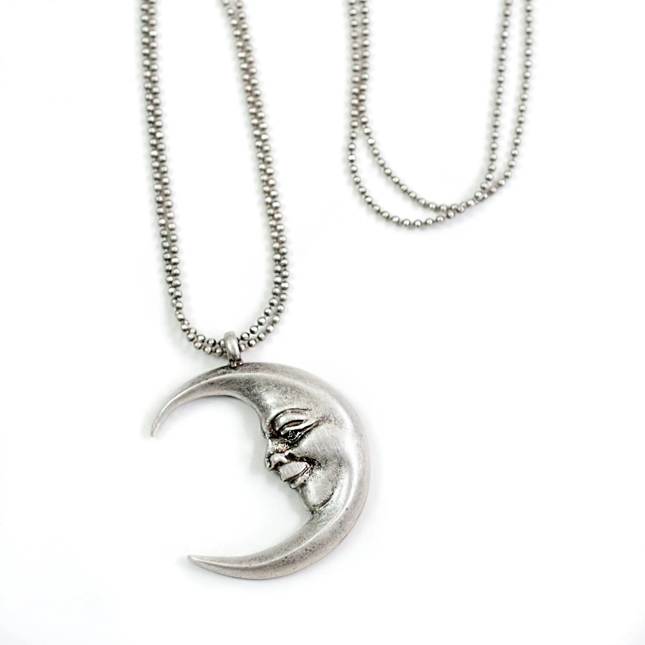 Man in a crescent Moon Necklace N1638 sold by Sweet Romance product image thumbnail 3