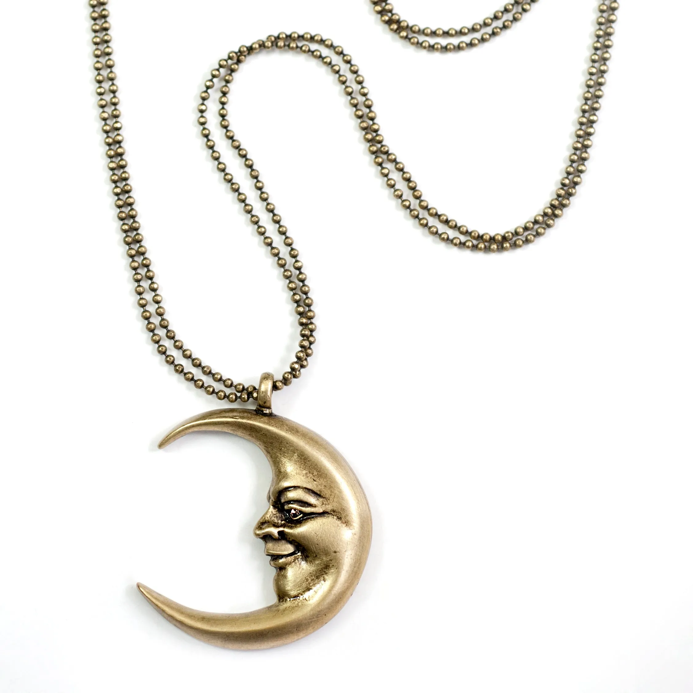 Man in a crescent Moon Necklace N1638 sold by Sweet Romance product image thumbnail 2