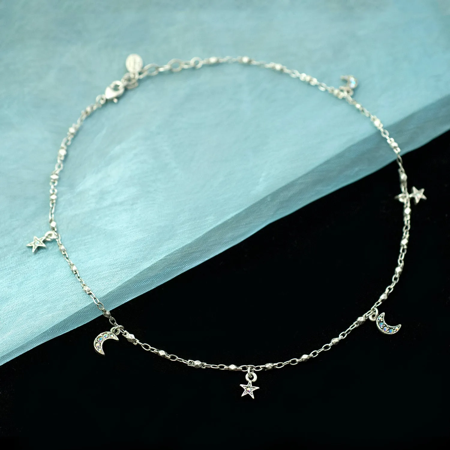 Star & Moon Charm Necklace N1629 sold by Sweet Romance