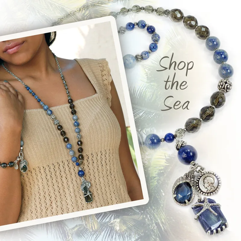 Lost Treasure Gemstone Bead Necklace N1376 sold by Sweet Romance