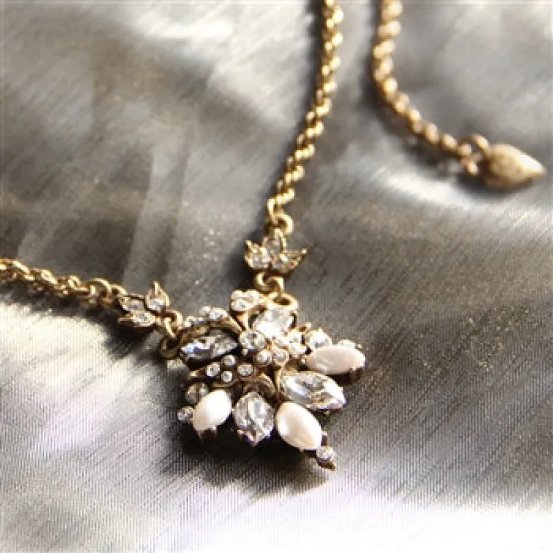 Vintage Crystal Necklace made by Sweet Romance