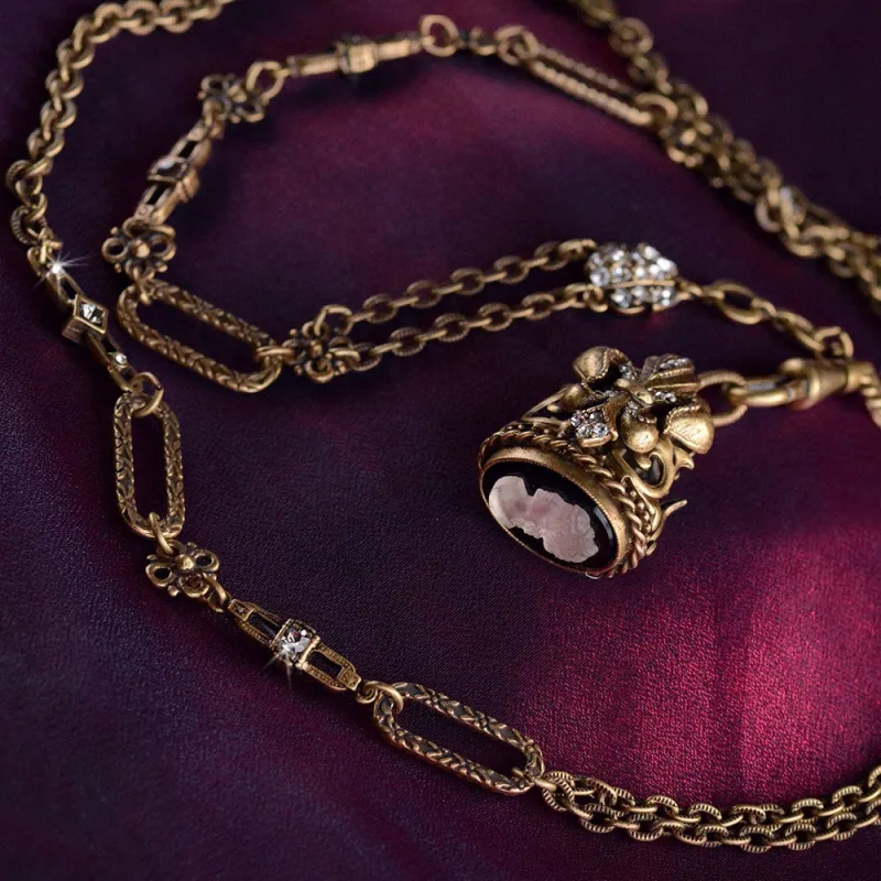 Vintage Cameo Fob Necklace sold by Sweet Romance