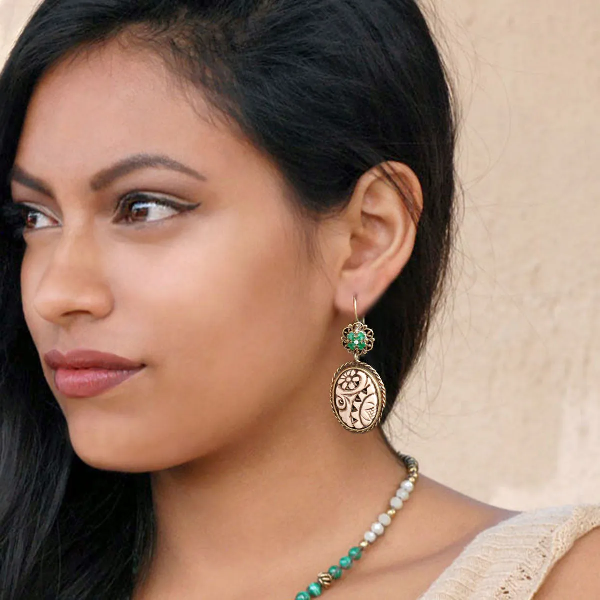 Malachite Garden Beaded Necklace N1360 sold by Sweet Romance product image thumbnail 3