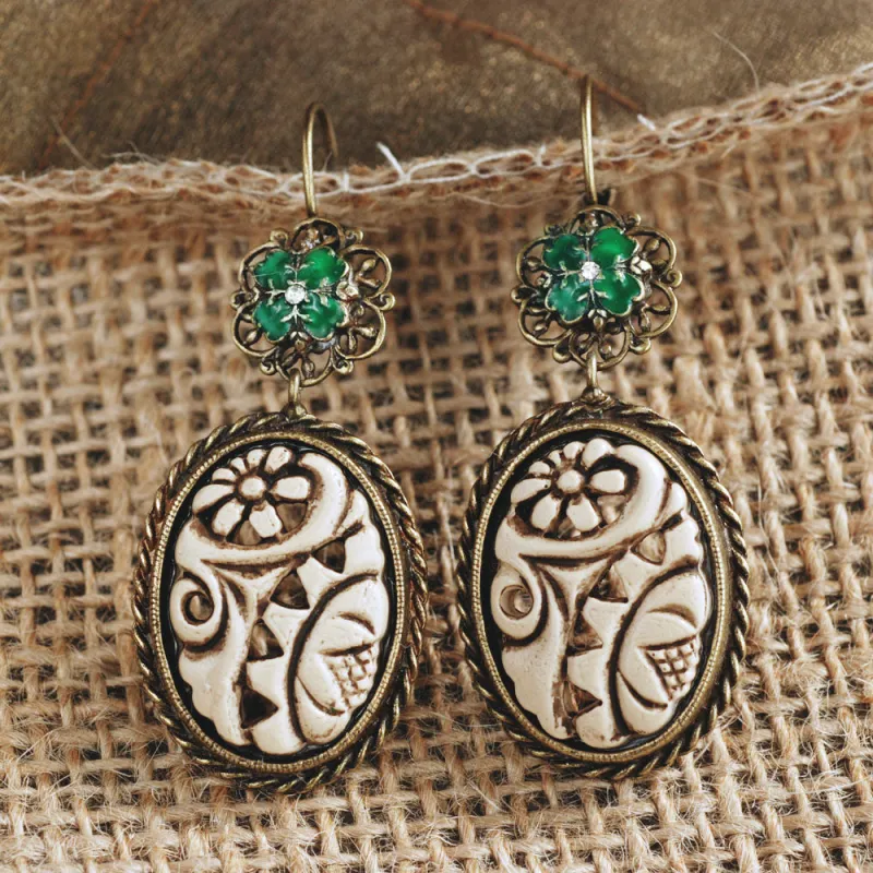 Quan Yin Garden Earrings and Necklace made by Sweet Romance