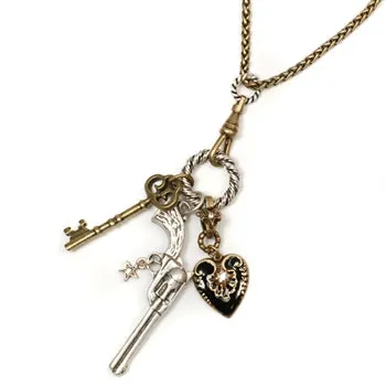 Annie Oakley Tribute charms Necklace N335 sold by Sweet Romance