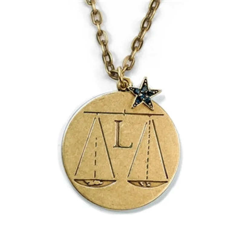 Retro Zodiac Coin Pendant Necklaces N1245 made by Sweet Romance