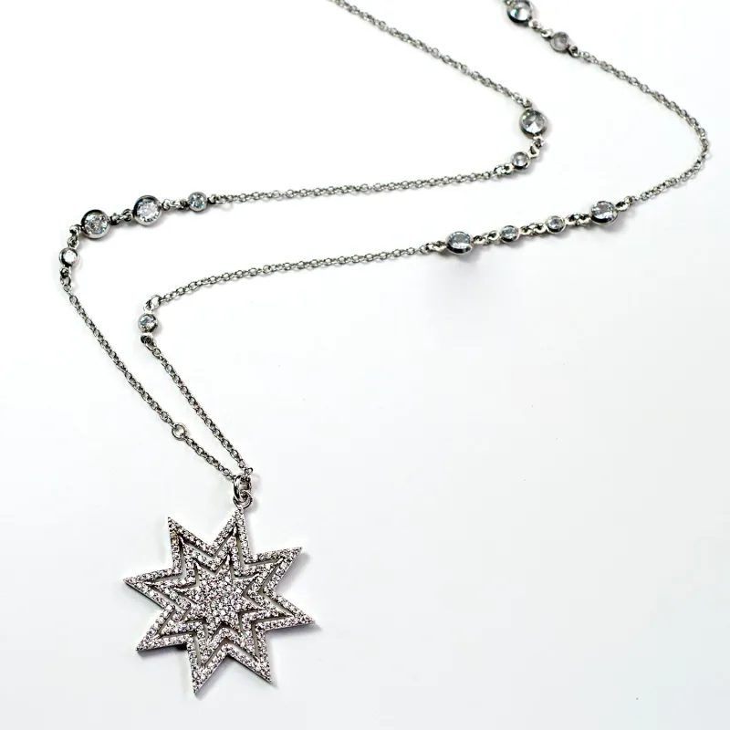 Star Blaze Necklace N1707 made by Sweet Romance