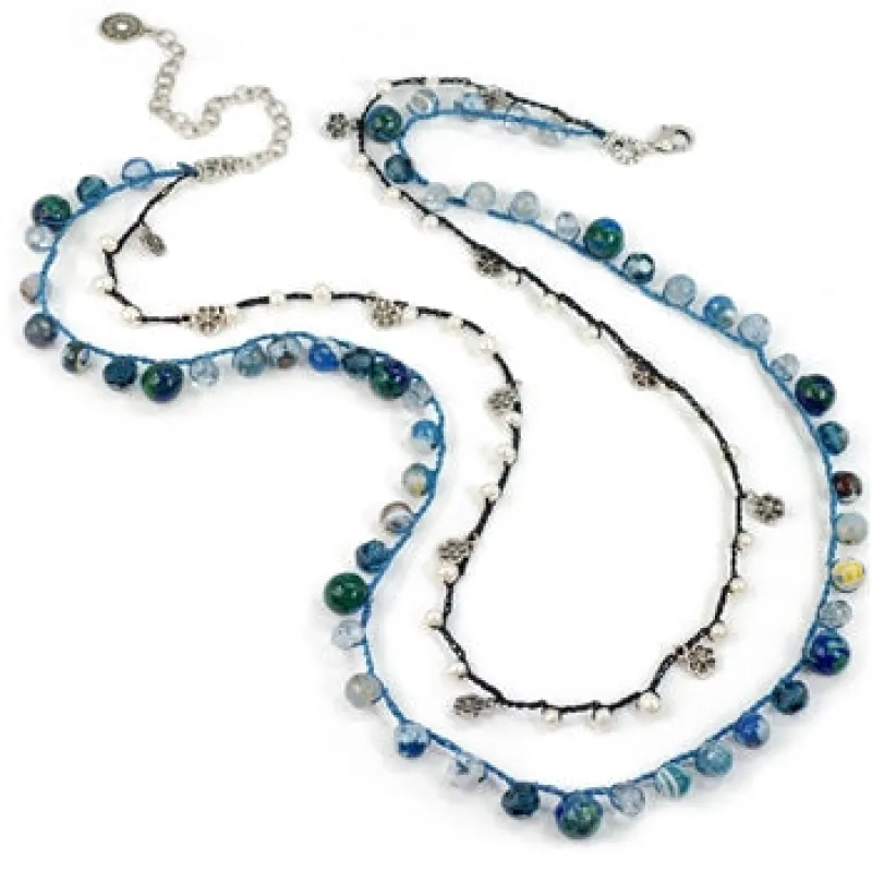 Cancun Dbl Strand- Gem Blues N1373 sold by Sweet Romance