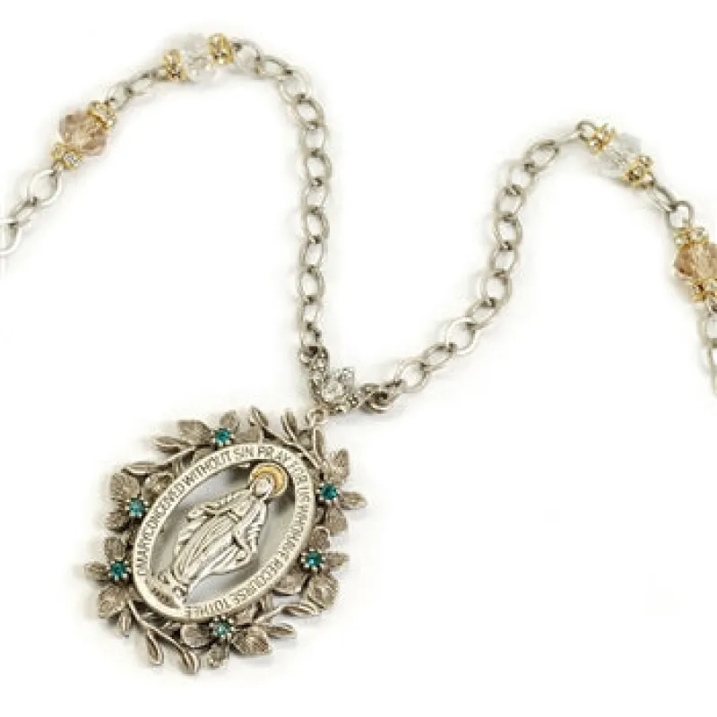 Blessed Virgin Mary Our Lady Necklace N1085 sold by Sweet Romance