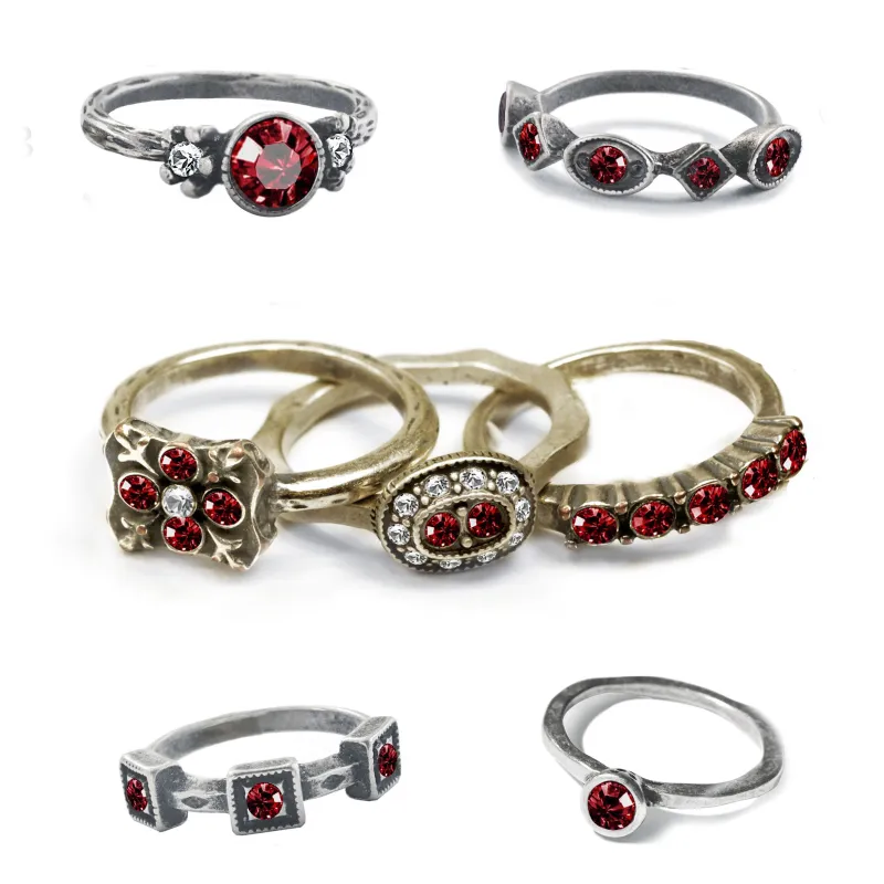 Stackable January Birthstone Ring - Garnet sold by Sweet Romance