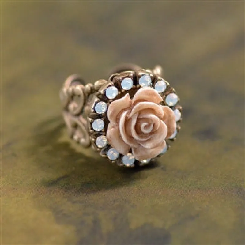 Ivory Carved Rose Ring R542 sold by Sweet Romance