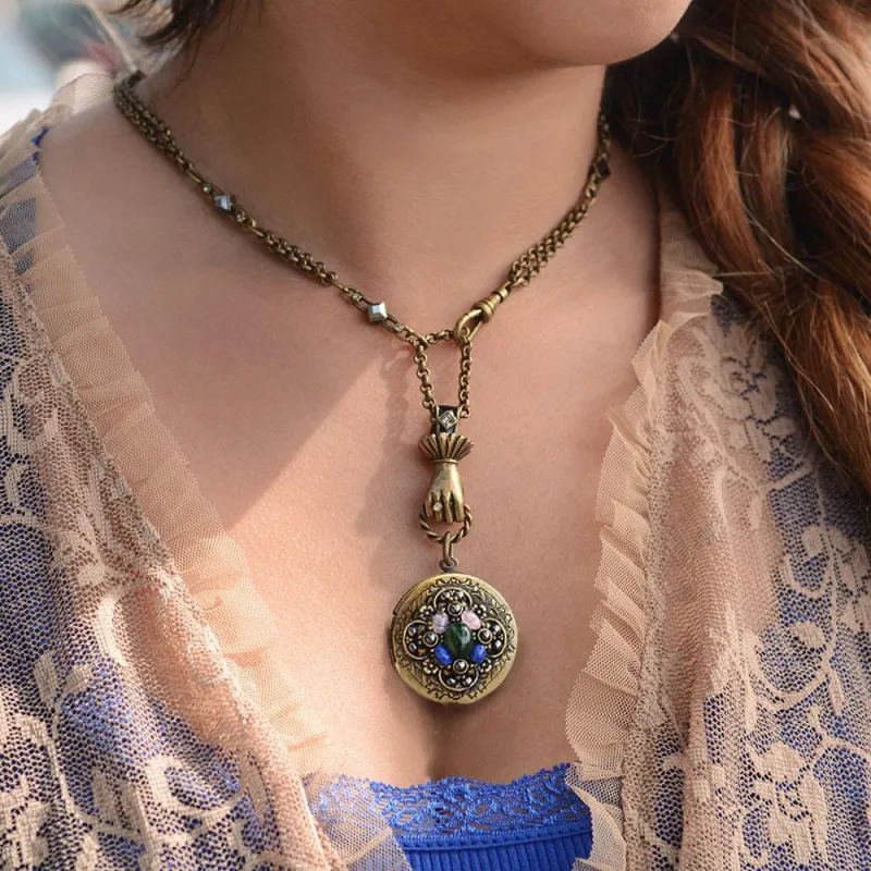 Vintage Victorian Locket Necklace N1394 sold by Sweet Romance