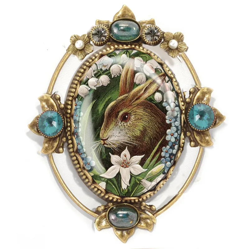 Vickie the Bunny Vintage Spring Pin P330-VI made by Sweet Romance