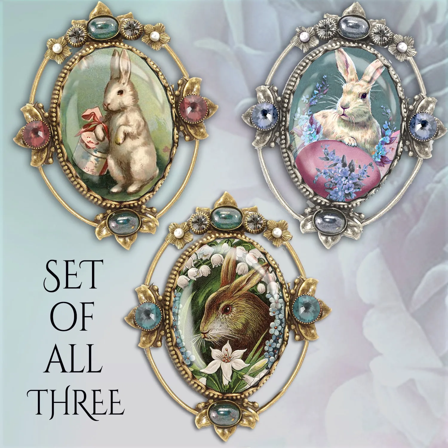 Bobbie the Hat Box Bunny Pin P330-BO sold by Sweet Romance product image thumbnail 3