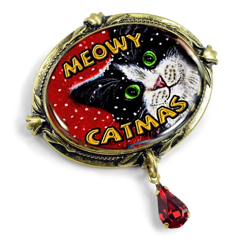 Meowy Catmas Christmas Pin sold by Sweet Romance product image thumbnail 2