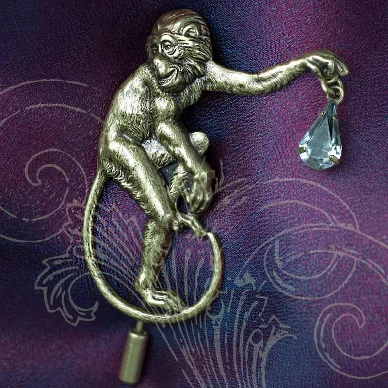 Mischievous Victorian Monkey  Pin P679 sold by Sweet Romance