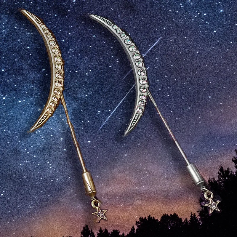 Crescent Moon Pin P674 sold by Sweet Romance