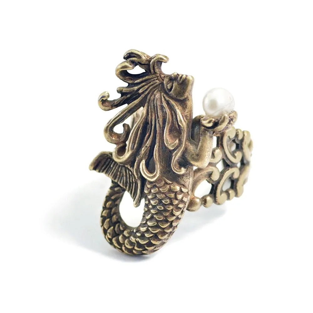 Mermaid Art Nouveau Ring R554 sold by Sweet Romance product image thumbnail 4