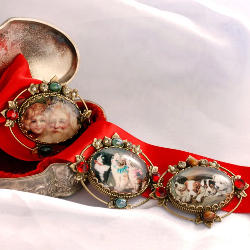 Vintage Christmas Santa & Me Pin P330-S sold by Sweet Romance product image thumbnail 5