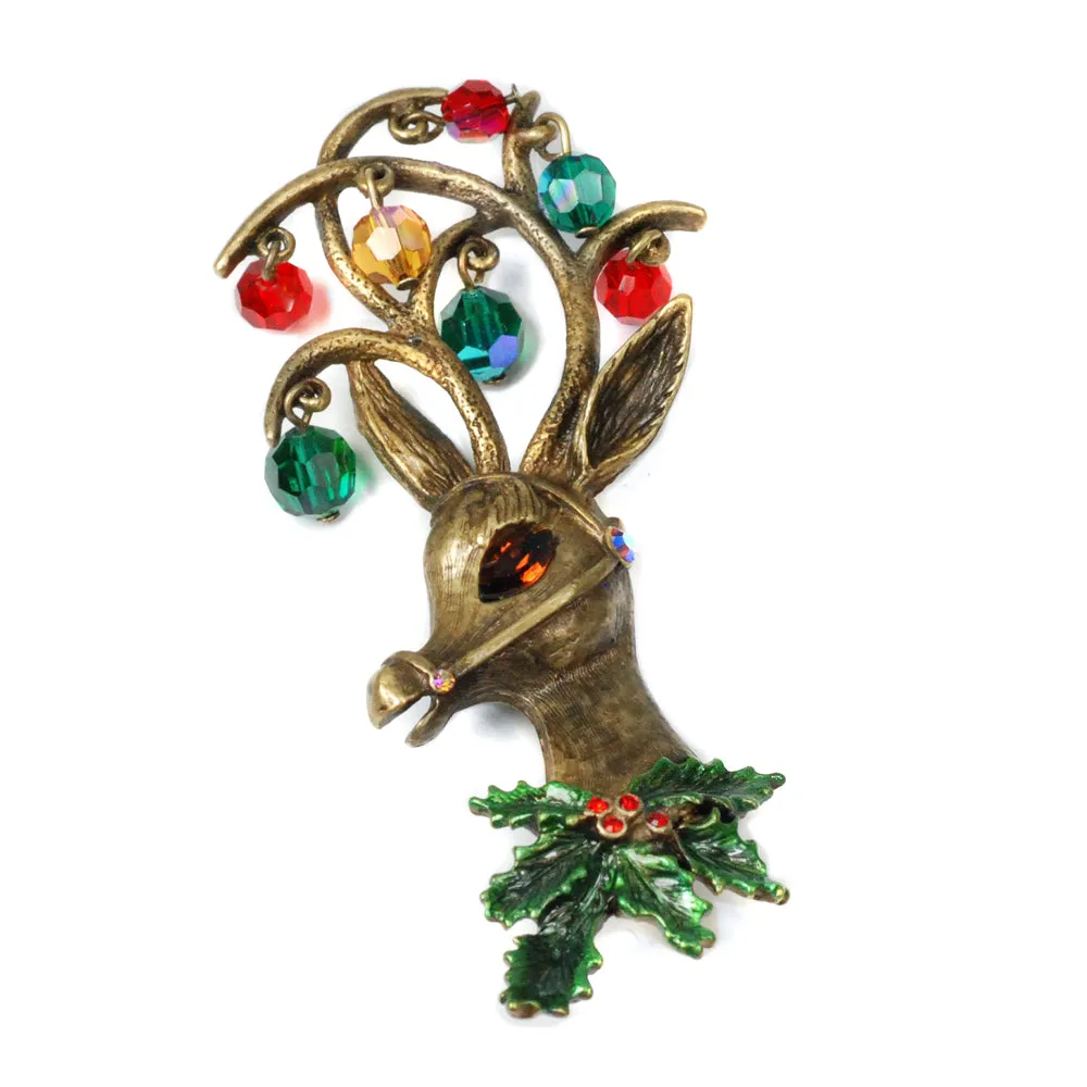 Retro Rudy Rudolf the Reindeer Pin sold by Sweet Romance product image thumbnail 2