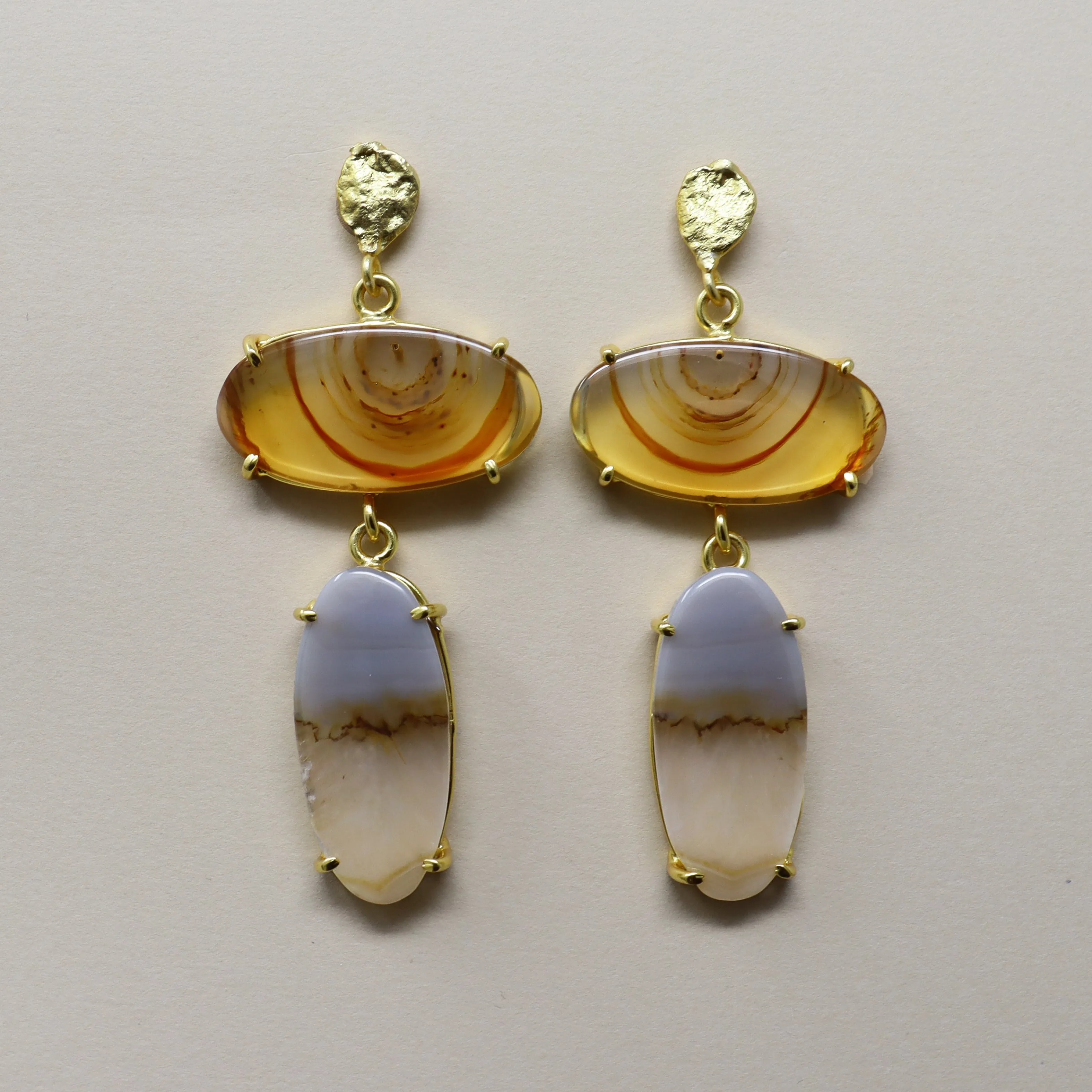 Golden & Blue Earrings sold by T&C Floral Company