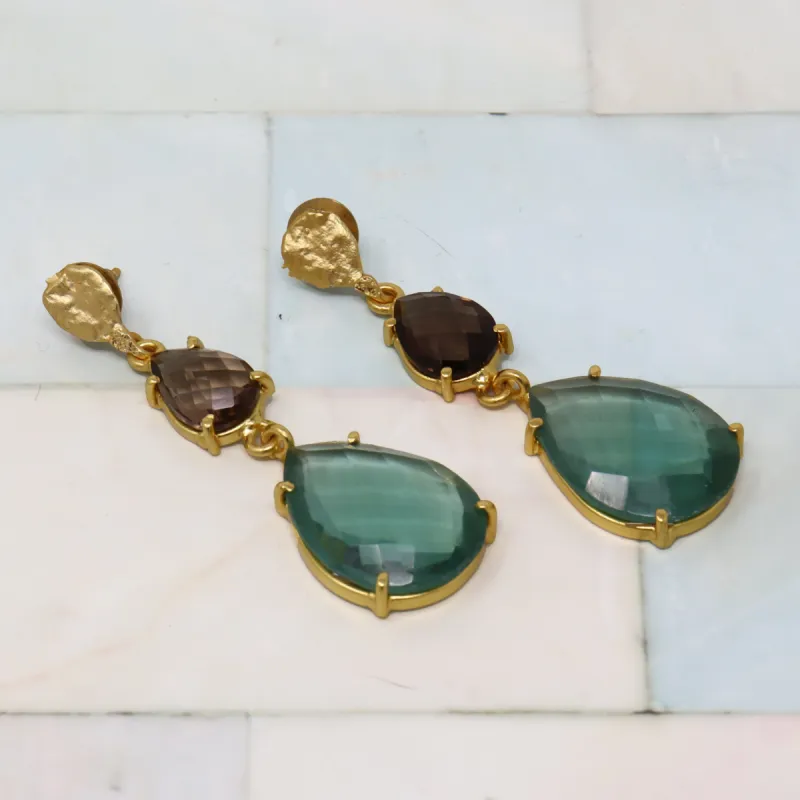 Brown and Green Earrings sold by T&C Floral Company