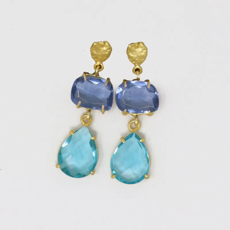 Two Toned Blue Earrings sold by T&C Floral Company