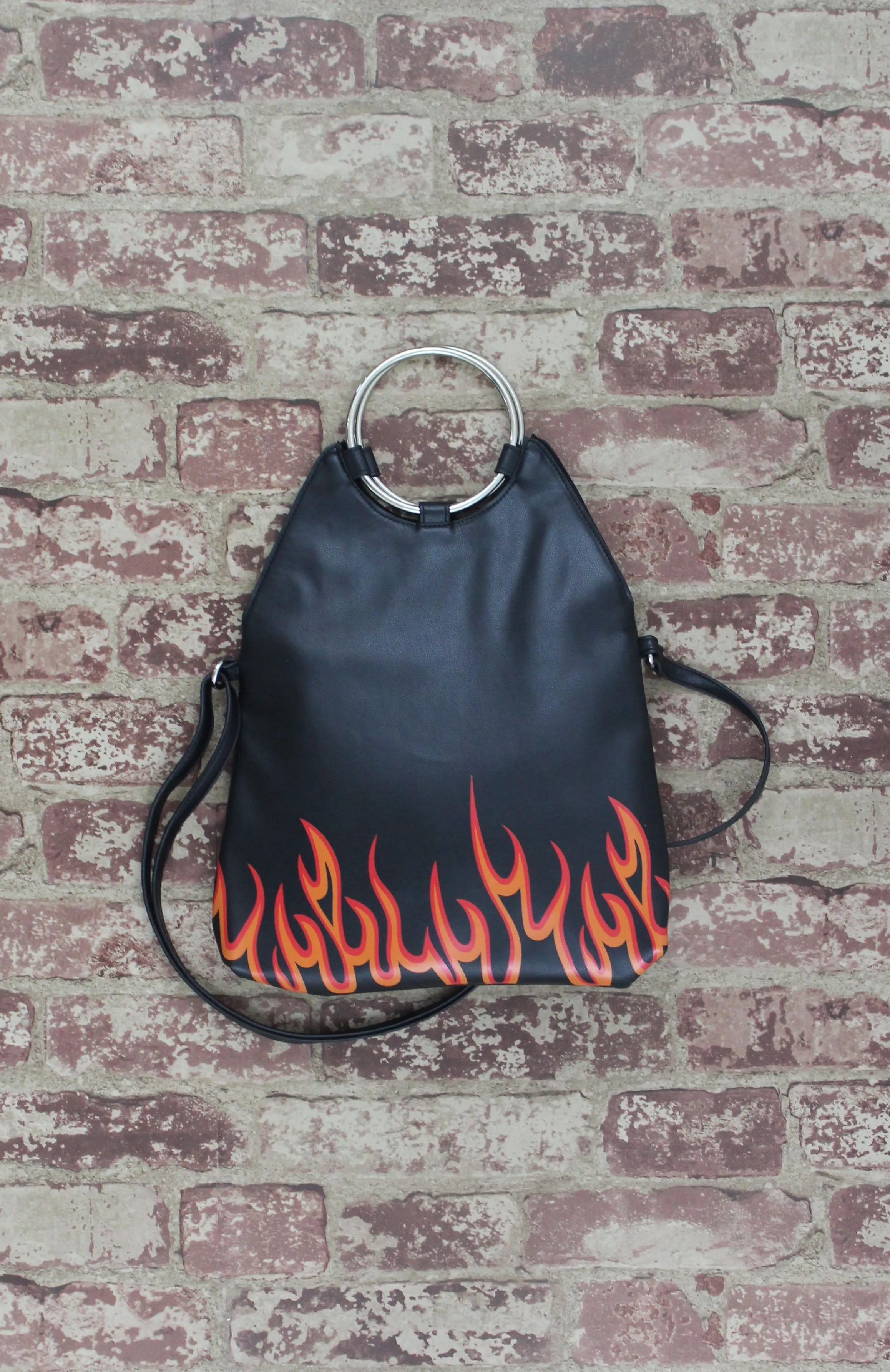 Lexi Ring Fold-over Satchel in Flamin' Hot sold by T-Shirt & Jeans