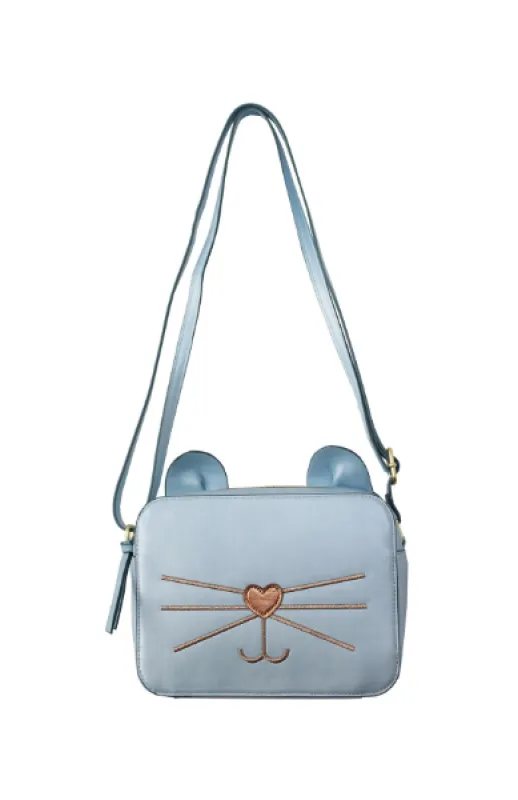 Check Meowt Crossbody in Light Blue & Rose Gold made by T-Shirt & Jeans