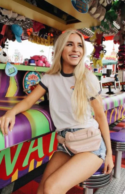 Right Meow Belt Bag in Blush sold by T-Shirt & Jeans