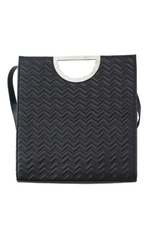 Sprinkles Quilted Ring Tote in Black sold by T-Shirt & Jeans