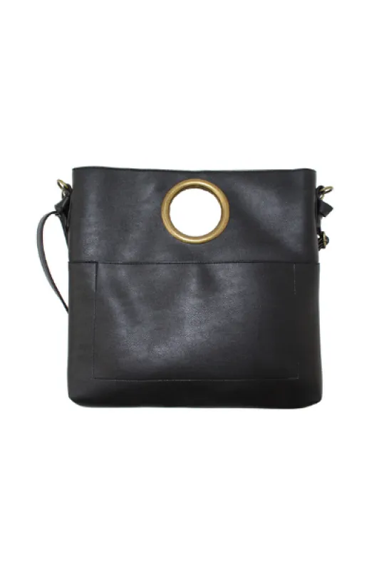 Olivia Ring Handle Bag in Black sold by T-Shirt & Jeans