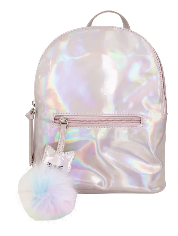 Backpack with Pom in Iridescent sold by T-Shirt & Jeans