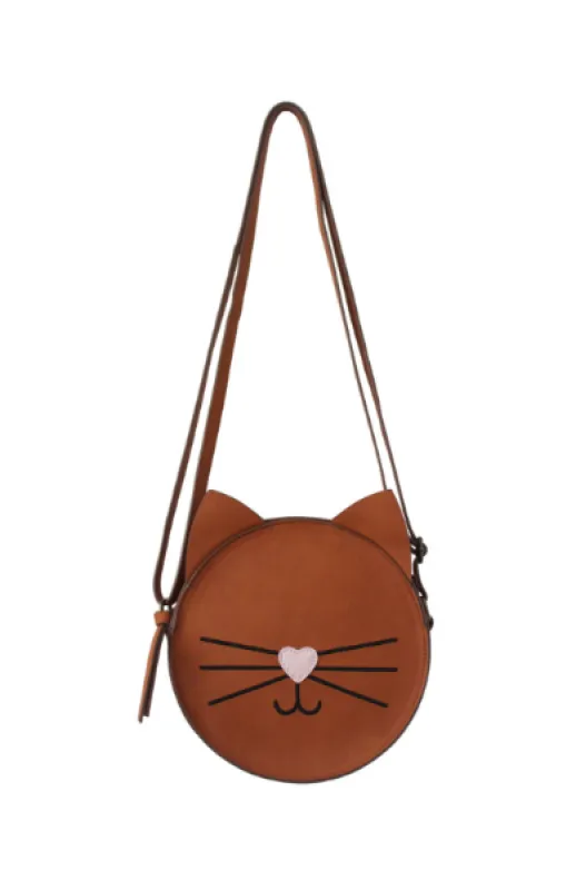 Purrfect Canteen Crossbody in Cognac sold by T-Shirt & Jeans