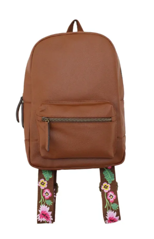 Dome Backpack With Printed Floral Straps sold by T-Shirt & Jeans