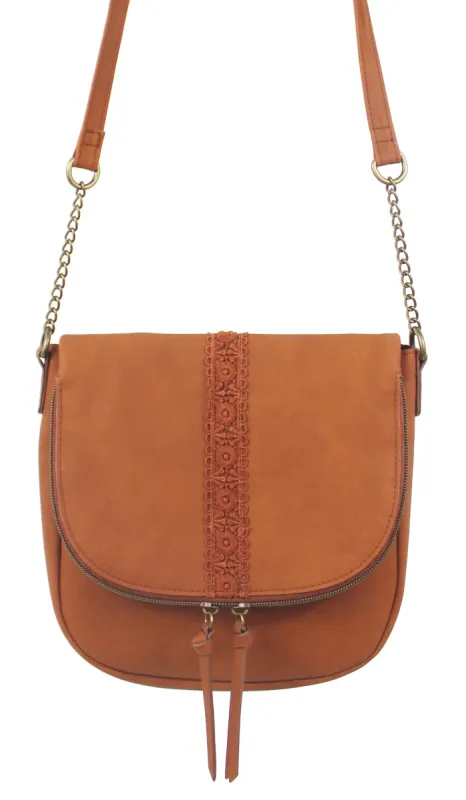 Claire Crossbody in Cognac made by T-Shirt & Jeans