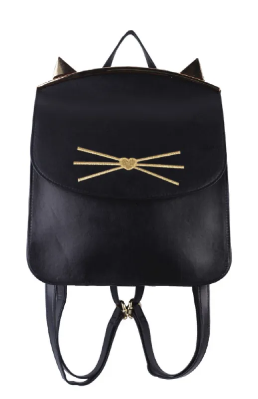 Lily Kitten Framed Backpack in Black sold by T-Shirt & Jeans