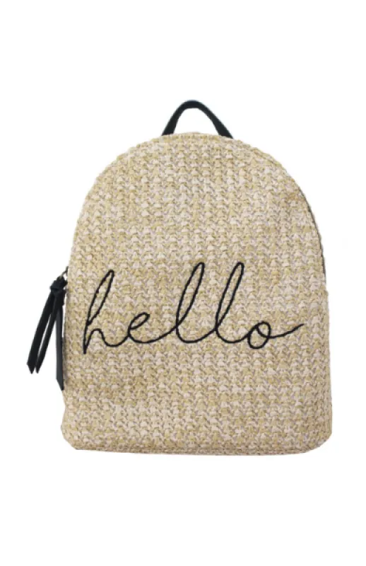 Let it Shine Backpack in Straw Hello made by T-Shirt & Jeans