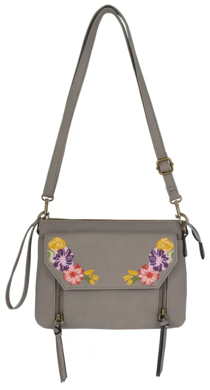 Embroidered Maven Crossbody in Grey sold by T-Shirt & Jeans
