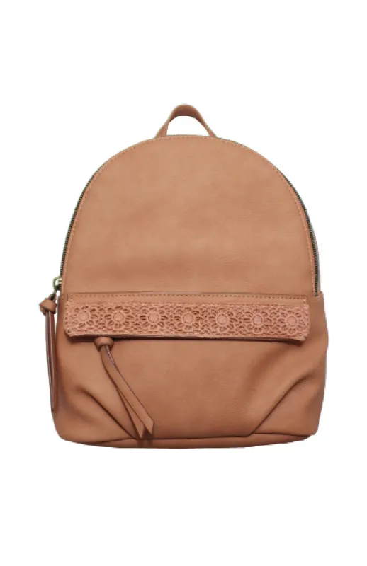 Maya Mini Backpack in Crochet Blush sold by T-Shirt & Jeans