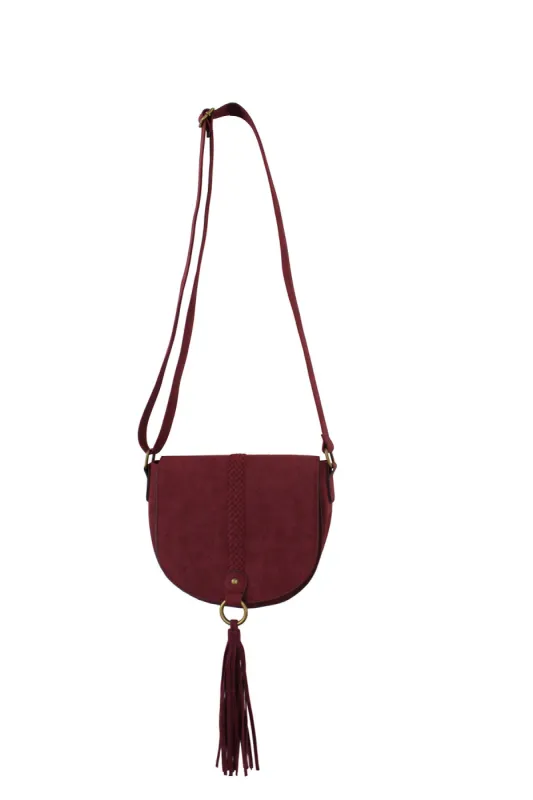 Saddle Bag with Braiding and Tassels sold by T-Shirt & Jeans