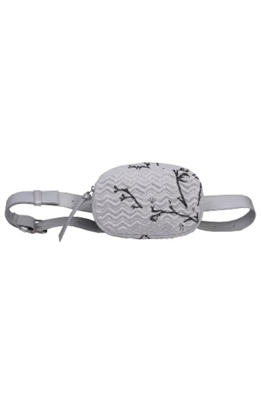 Olivia Belt Bag in Satin Silver sold by T-Shirt & Jeans