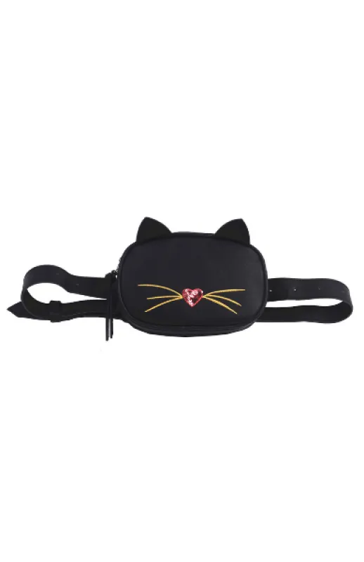 Olivia Belt Bag in Black Cat sold by T-Shirt & Jeans